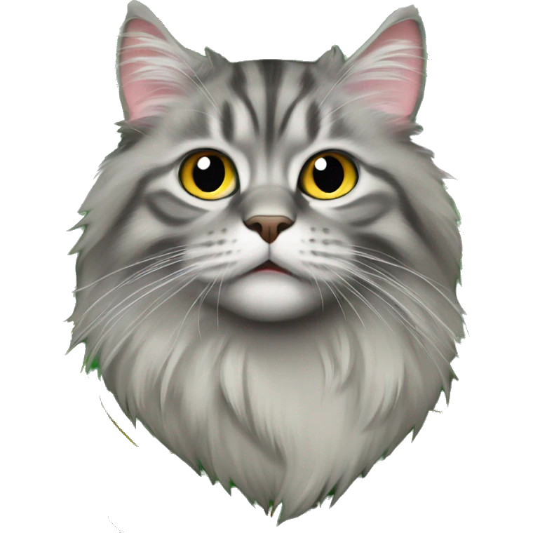 Gray Siberian cat stuck inside of Christmas tree  emoji