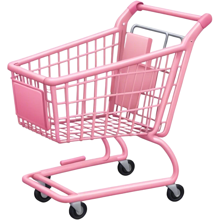 Pale pink empty shopping cart emoji