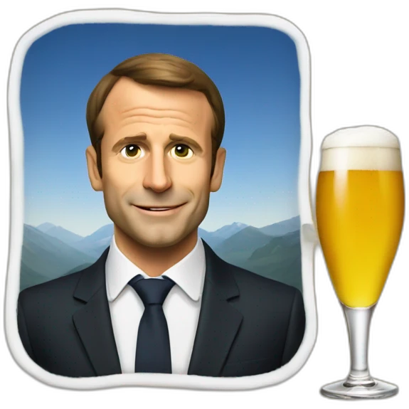 Macron bière emoji