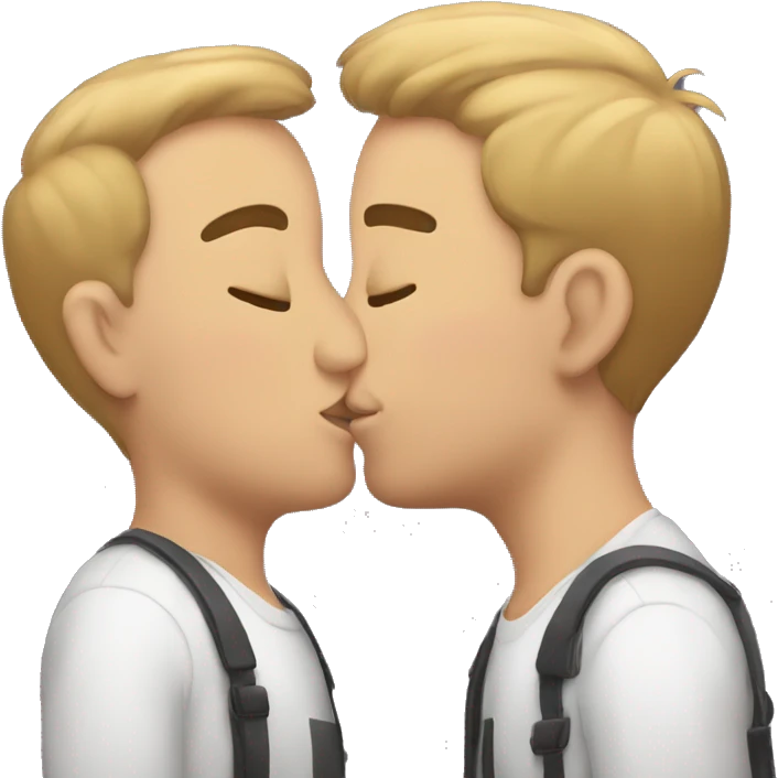 gay guys kissing emoji
