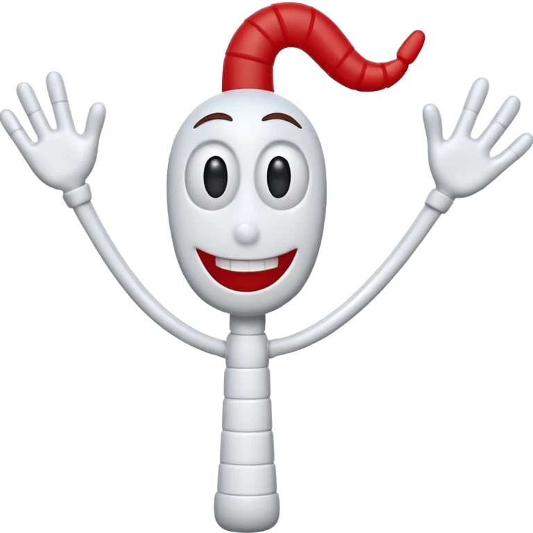 A fork mascot like forky in toy story emoji
