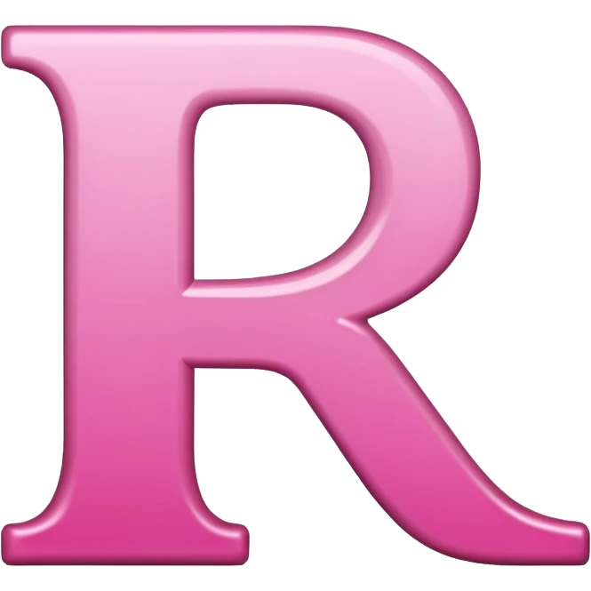 pink letter R emoji