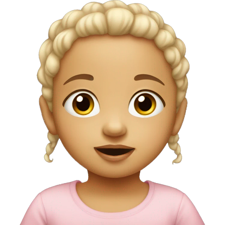 Cute little baby girl  emoji
