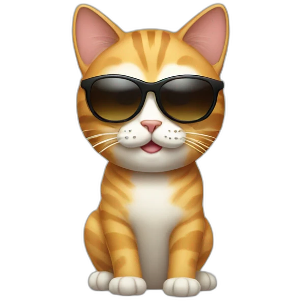 Cat with sunglasses emoji