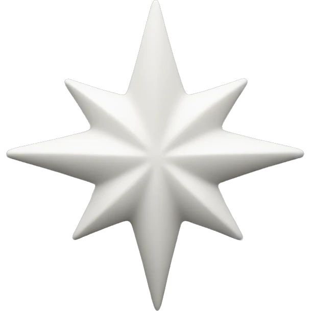 Estrella invertida de color blanco  emoji