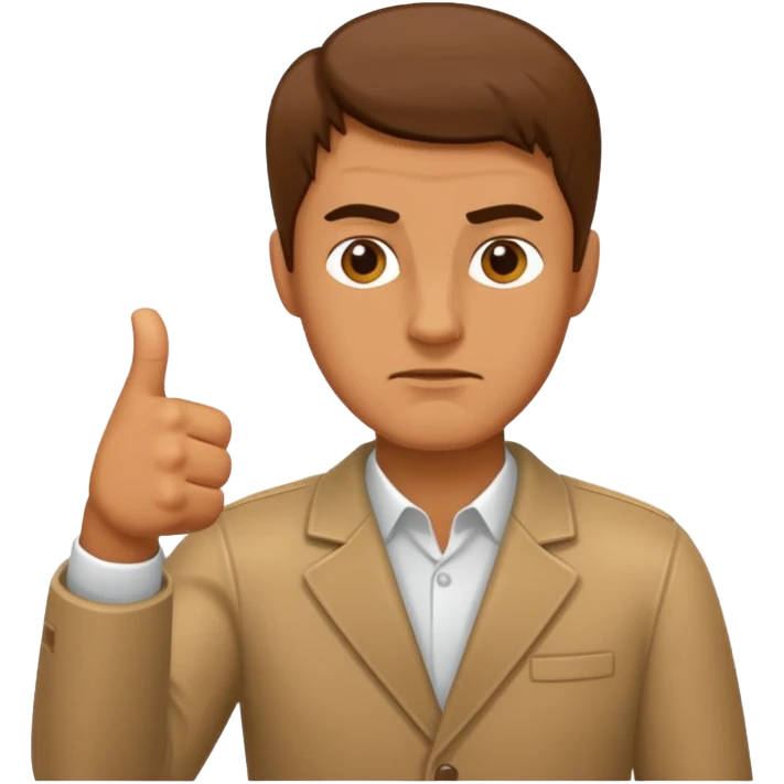 man giving a thumbs-down emoji