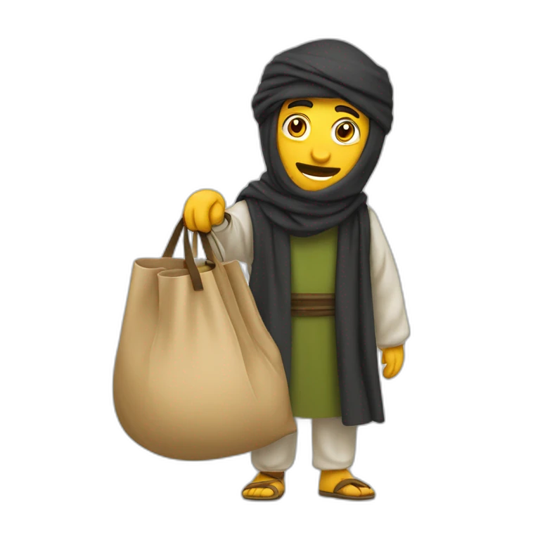 Arabe qui vole un sac emoji