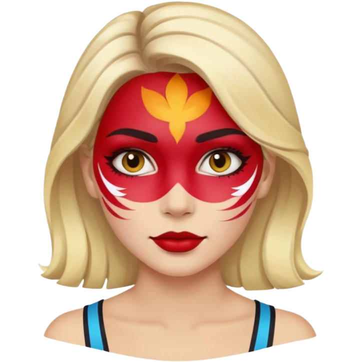 face painted woman  emoji