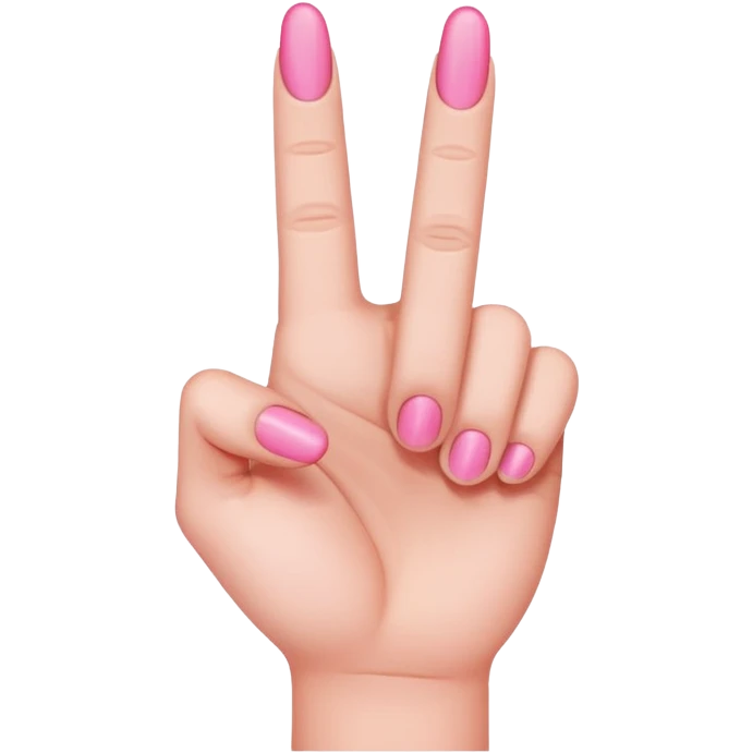 Pink middle finger emoji
