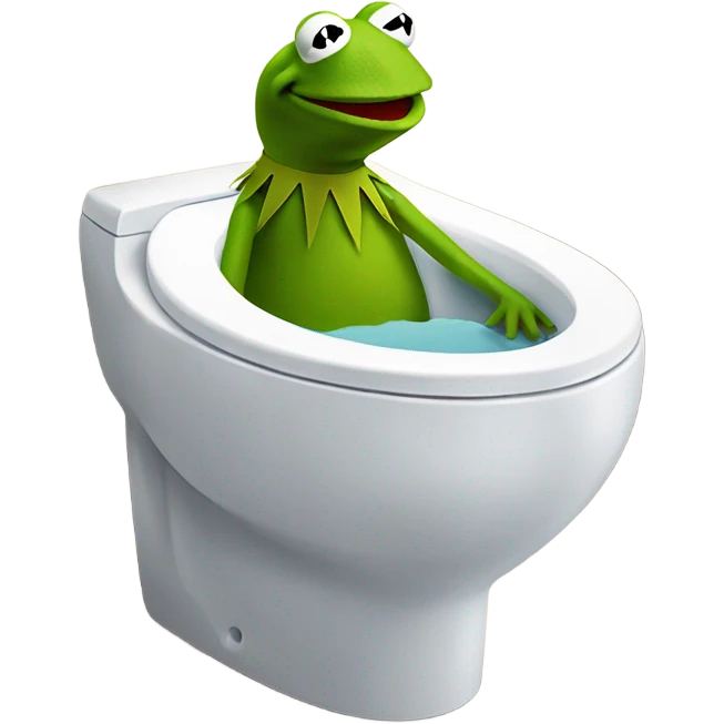 kermit head in toilet emoji