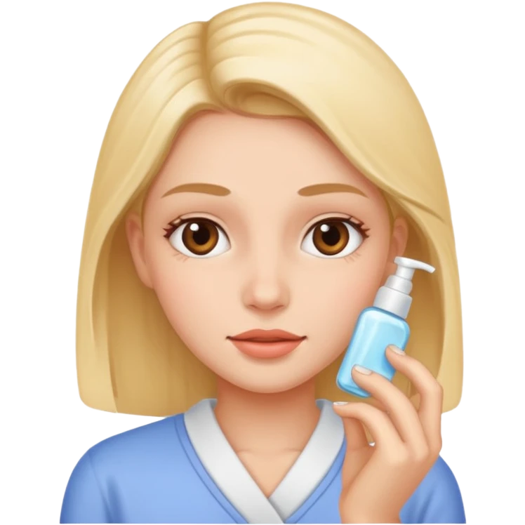 a girl doing skincare  emoji