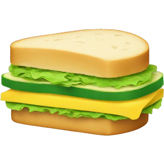 Yellow emoji with green sandwich emoji