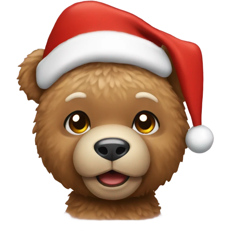 teddy bear with christmas hat  emoji