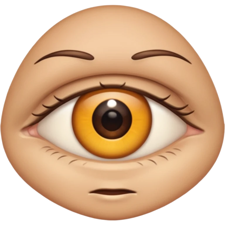 standard eye emoji with eyelid halfway closed, mid-blink emoji