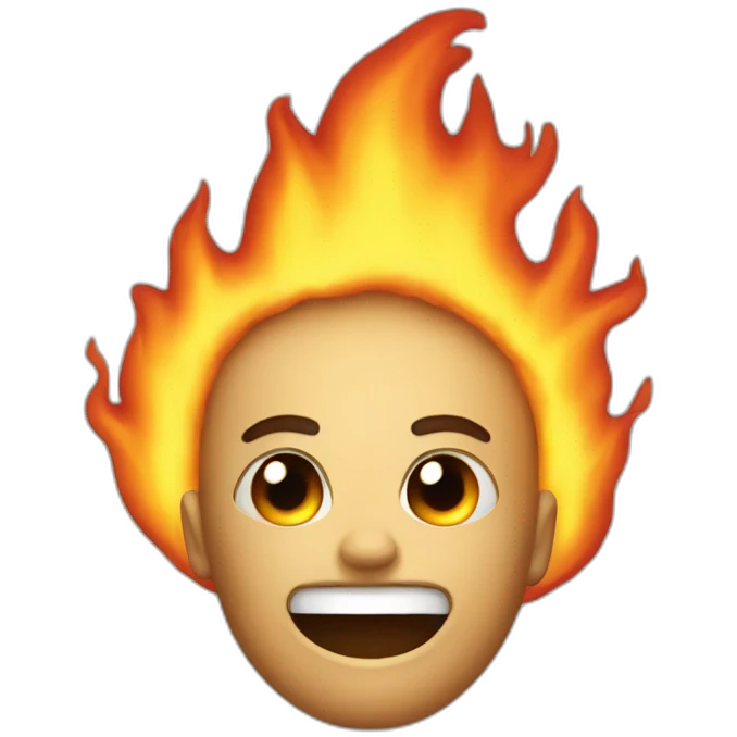 burning head emoji