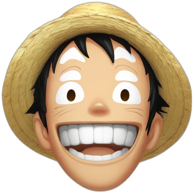 Luffy gear 5 laughing emoji