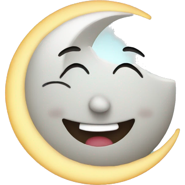 smiling moon with bow  emoji