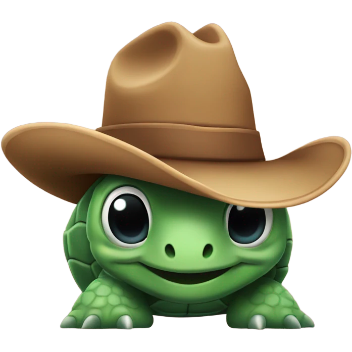 Turtle wearing a cowboy hat  emoji