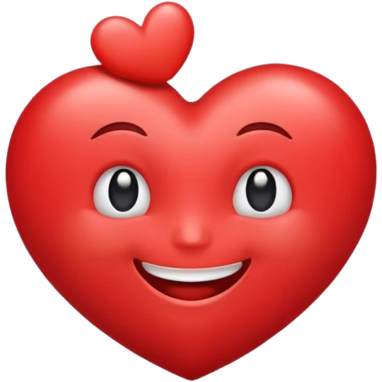 Heart with grinning face emoji