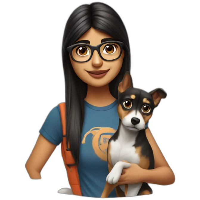 Mia khalifa with dog emoji
