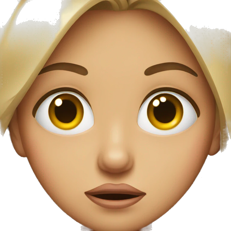 girl rolling her eyes with her mouth open  emoji