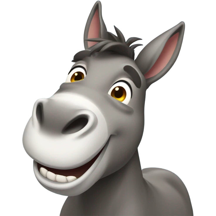 happy donkey smiling  emoji