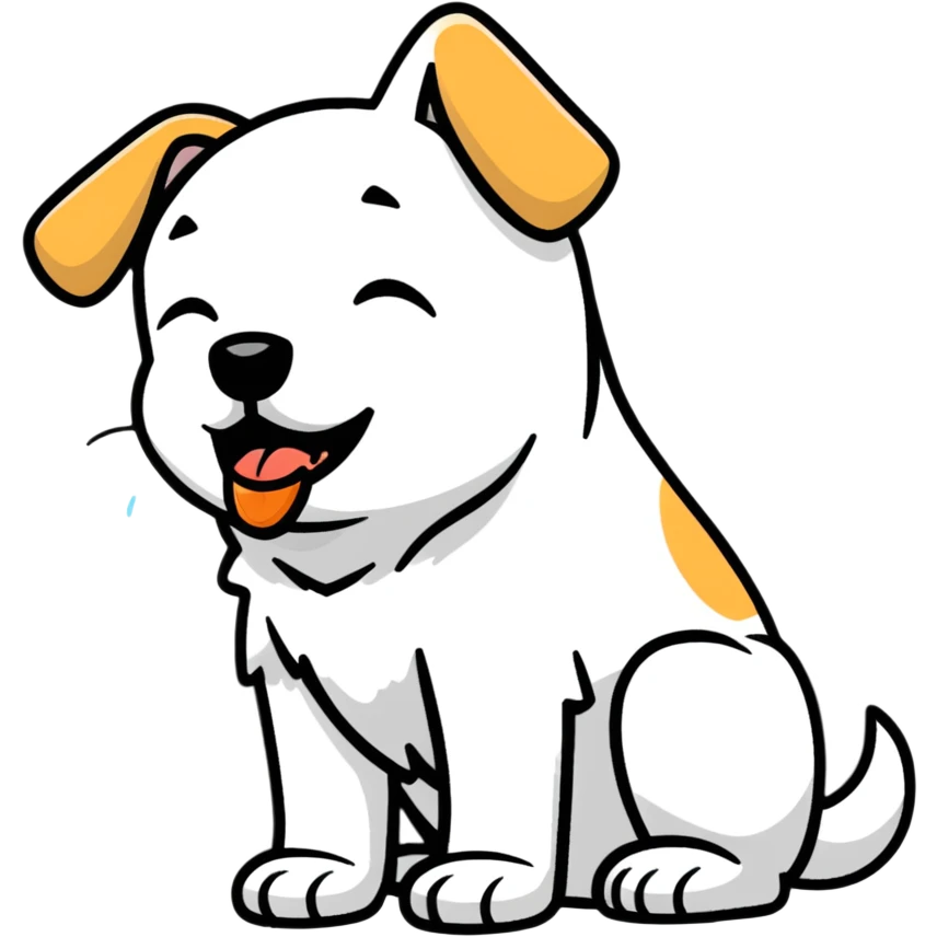 crying dog emoji