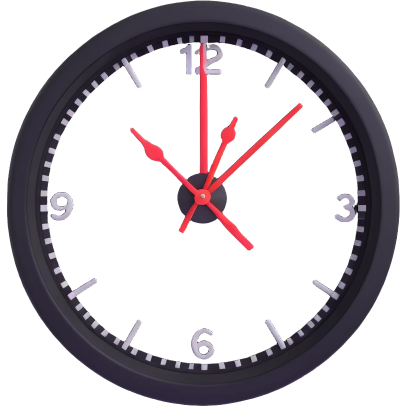 A clock with its hands spinning fast, showing the rapid passage of time. emoji