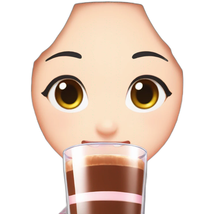 Nezuko drink milk emoji
