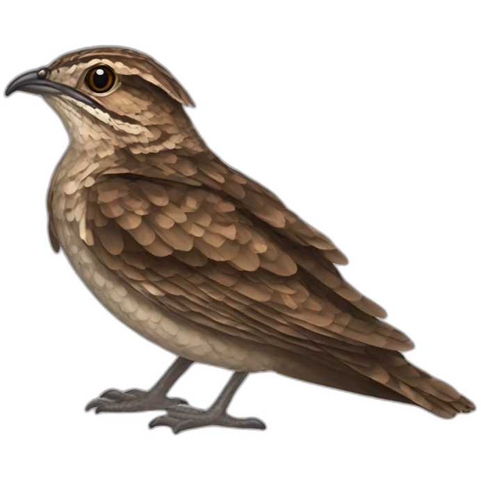A rednecked nightjar on the floor emoji