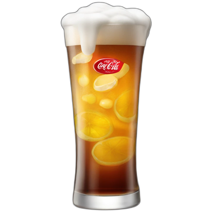 fernet coca-cola highball glass foamy emoji