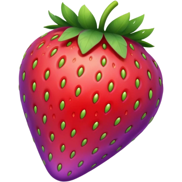 a purple and red colored strawberry emoji