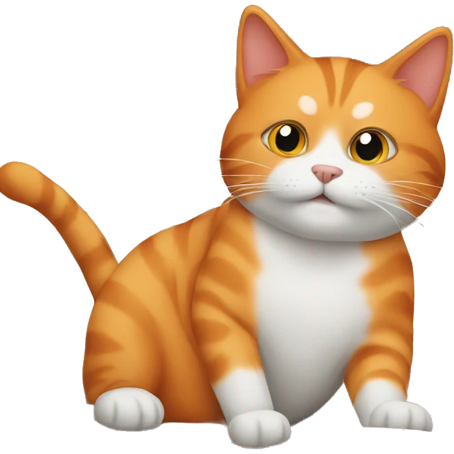orange cat on bed  emoji