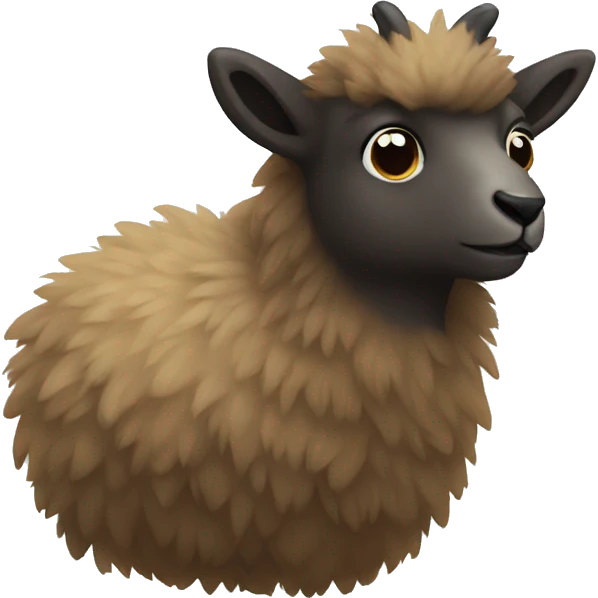 fluffy dark chamois emoji