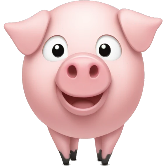 Pig merge with a pingüino  emoji