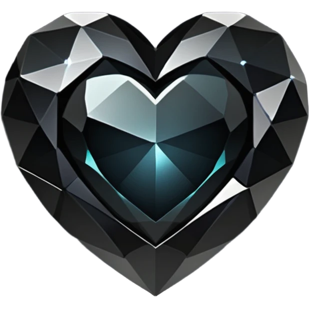 goth heart with a dark gemstone emoji