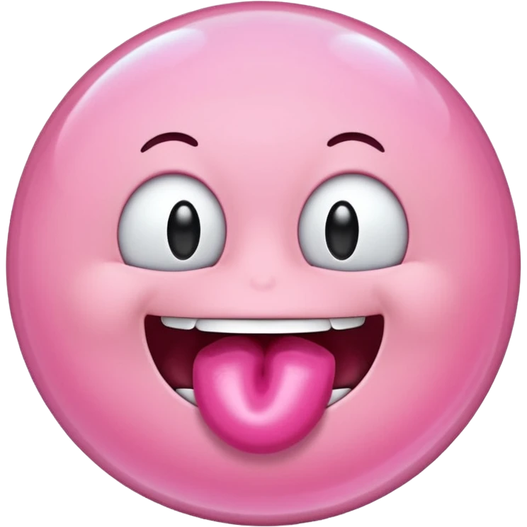 emoji chewing bubble gum emoji