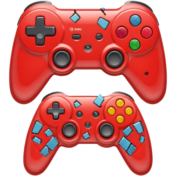 red game controller shattered emoji