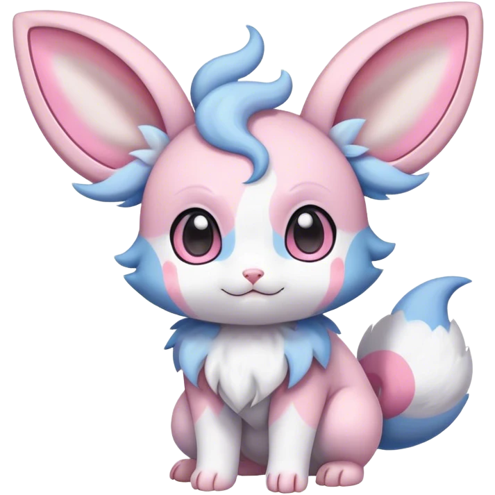 Colorful Sylveon-Espurr-Minccino-hybrid emoji