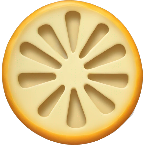 Cheddar cheese wheel emoji