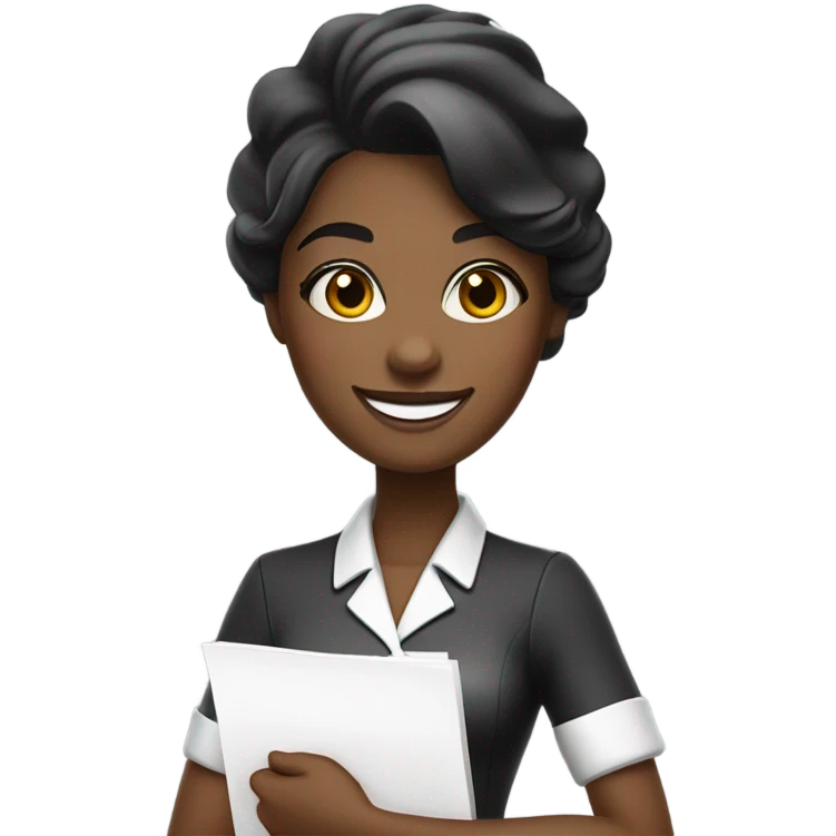Black waitress emoji