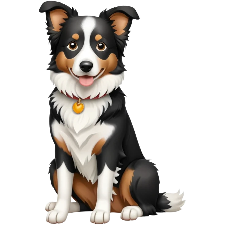 Merle Border Collie Sitting emoji