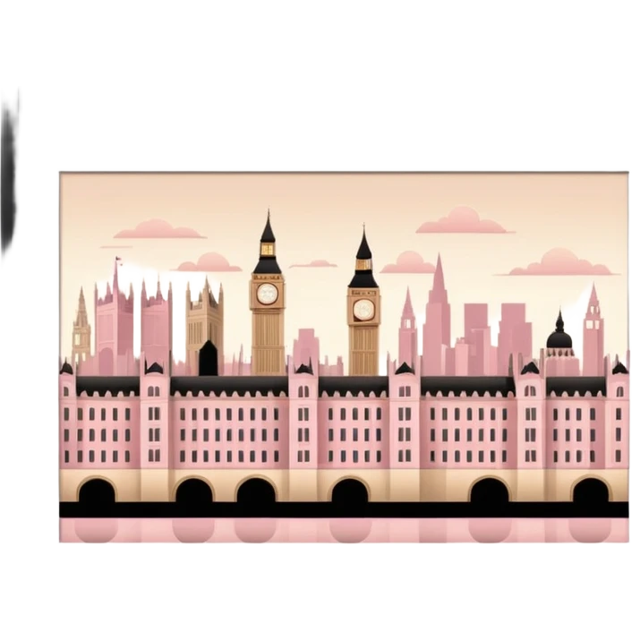 london in beige brown and pink tones emoji
