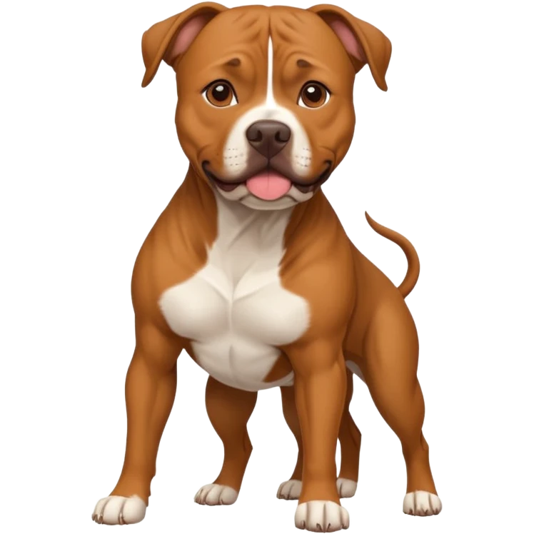 All brown pit bull boxer mix dog emoji