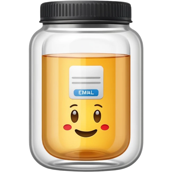 emoji of tubes and jar with brand labels, minimalistic design emoji