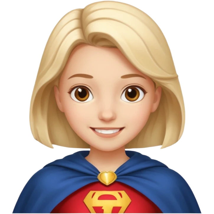 make ma an emoji of a 'fearless" girl with a cape emoji