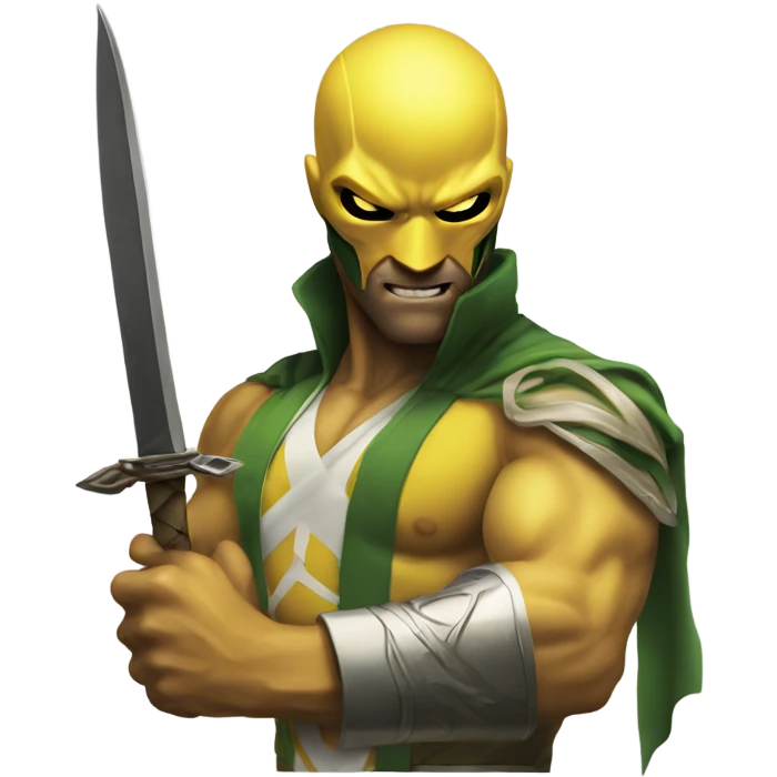 Iron fist(from marvel) with a dagger emoji
