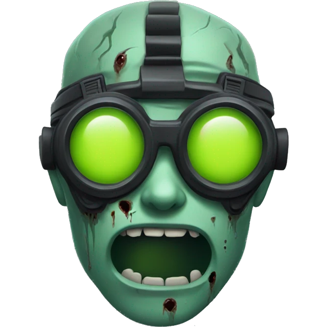 Zombie wearing night vision goggles emoji