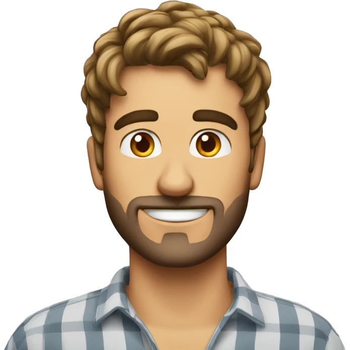 Uomo magro nel volto capelli molto corti  emoji
