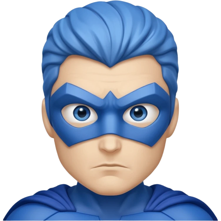Blue halmat super hero face emoji